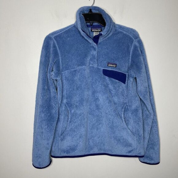 Patagonia Jackets & Blazers - PATAGONIA Re-Tool T-Snap Pullover Women Small Blue Fleece Jacket Half-Snap